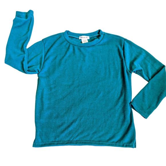 NEW AREA CODE 407 tween lightweight sweaters in teal - Picture 2 of 2